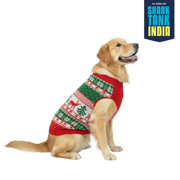 Nootie Dog Sweater Deer Print – Stylish Winter Knitwear for All Breeds