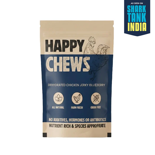 Nootie Happy Chews – Dehydrated Chicken Jerky Blueberry Dog Treats (50g) | All-Natural, Grain-Free Protein Snack