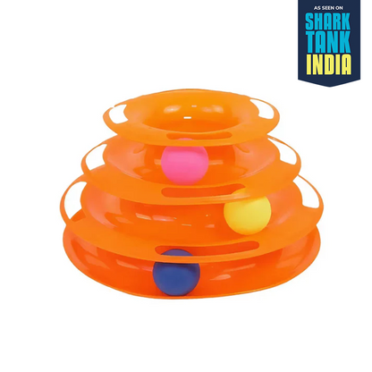 Nootie Interactive Cat Tier Toy | Multi-Level Rolling Ball Tower for Active Play | Durable, Safe & Fun Cat Toy for Kittens & Adult Cats
