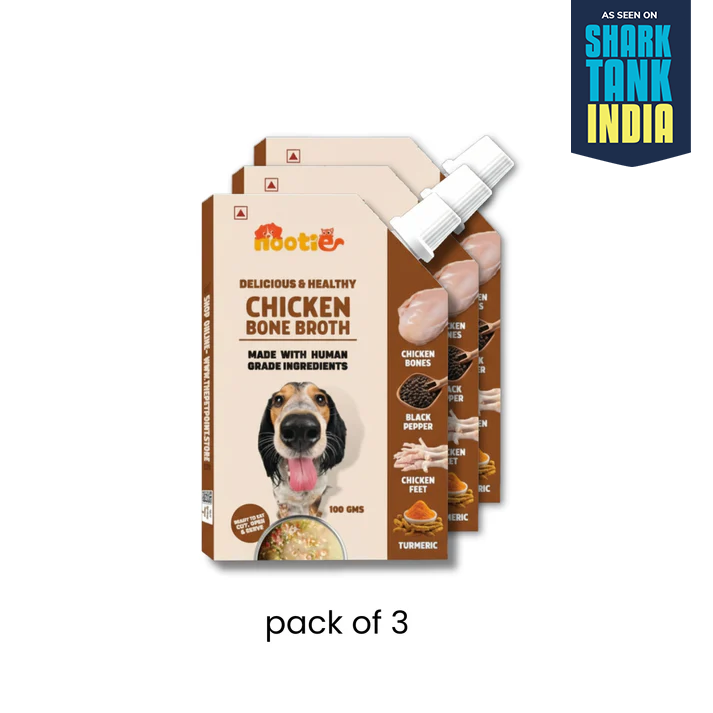 Nootie Natural Chicken Broth for Dogs & Cats – Nutrient-Rich, Hydrating Meal Topper (100ml)