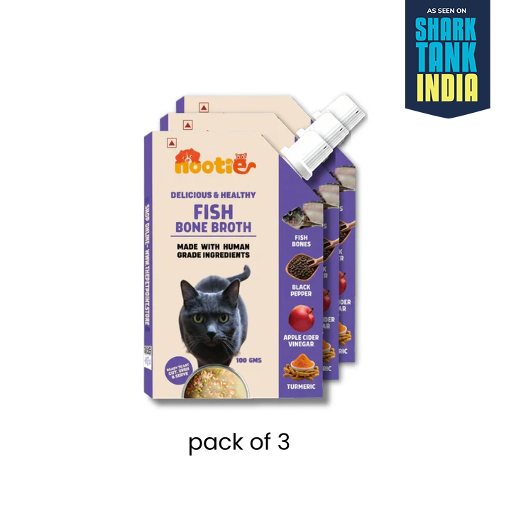 Nootie Natural Fish Broth for Dogs & Cats – Nutrient-Rich, Hydrating Meal Topper (100ml)