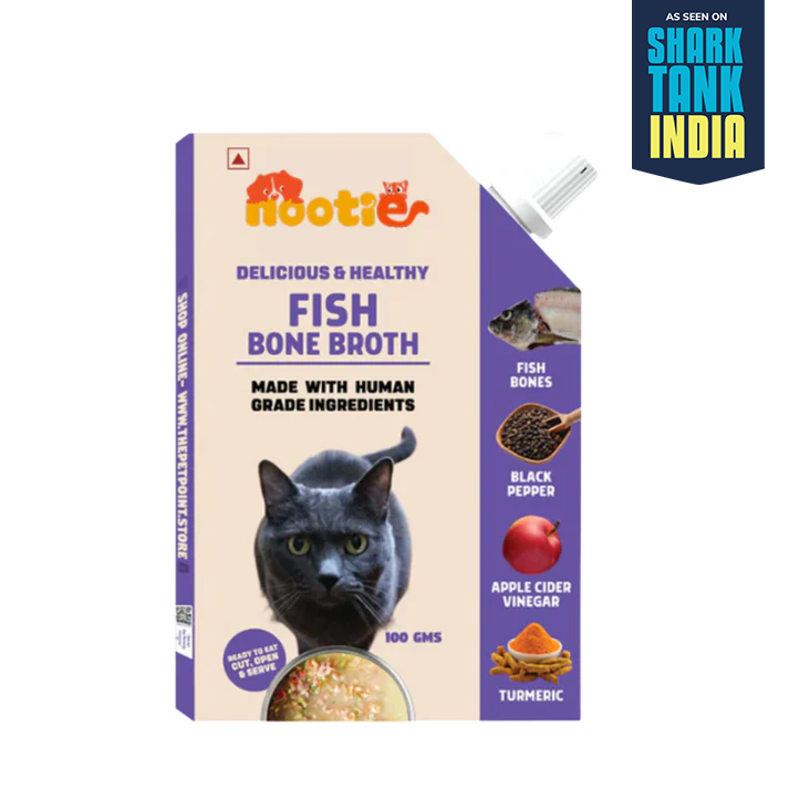 Nootie Natural Fish Broth for Dogs & Cats – Nutrient-Rich, Hydrating Meal Topper (100ml)