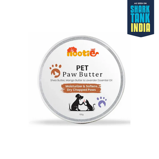 Nootie Pet Paw Butter with Shea Butter, Mango Butter & Lavender Essential Oil for Dogs & Cats (100g) | Moisturises, Heals & Protects Dry Paws