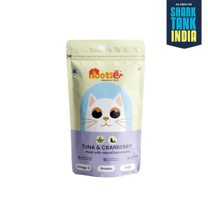 Nootie Premium Cat Treats – Tuna & Cranberry, Omega 3 Rich, Natural Ingredients (35g)