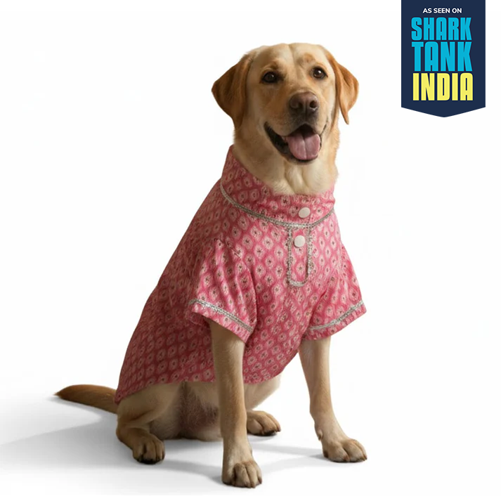 Nootie Printed Kurta – Pink | Traditional Ethnic Outfit for Dogs