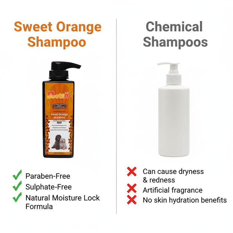 Nootie Skin Protection Sweet Orange Shampoo for Dogs (300 ml) | Anti-Itch, Moisturising Formula with Aloe Vera, Coconut & Vitamin E
