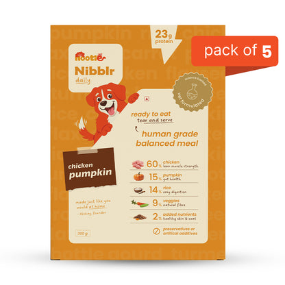 Nibblr Daily Chicken Liver and Pumpkin (300g) - Fresh Wholesome Dog Meal