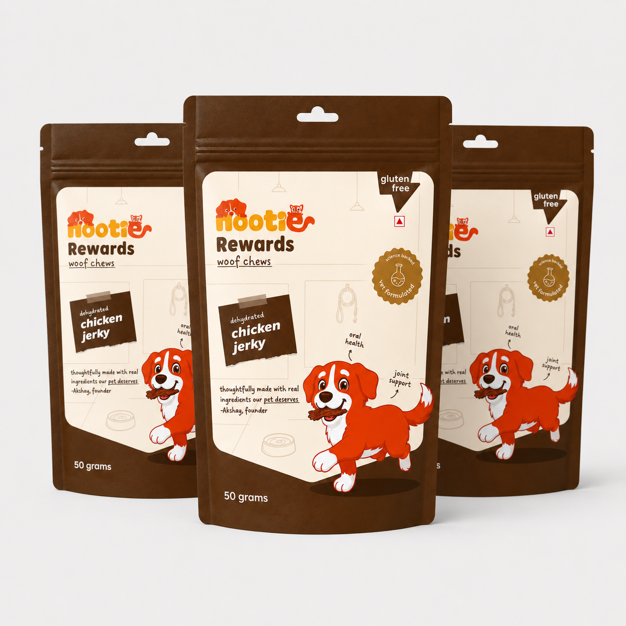 Rewards Woof Chews Crunchy for Dogs (50g) | Dehydrated Chicken Jerky