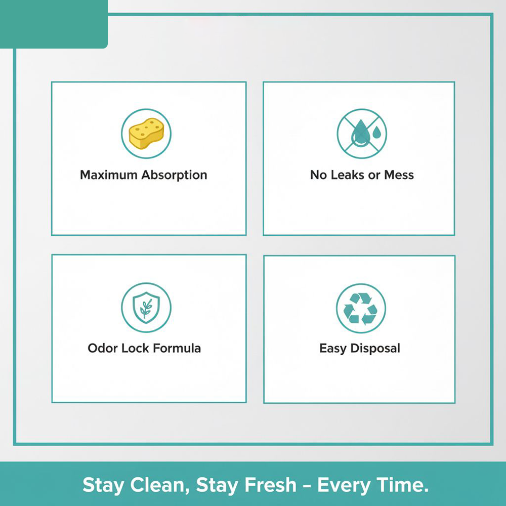 Nootie Puppy Training Pads  – Ultra-Absorbent, Leak-Proof & Odour-Control Potty Pads for Dogs