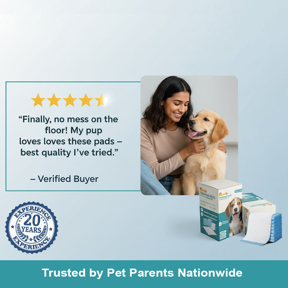 Nootie Puppy Training Pads  – Ultra-Absorbent, Leak-Proof & Odour-Control Potty Pads for Dogs