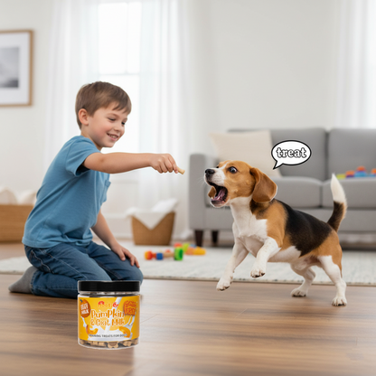 Nootie Gluten-Free Training Treats for Dogs – Pumpkin & Goat Milk Flavour (220g) | Dental Care, Digestion & Immune Support