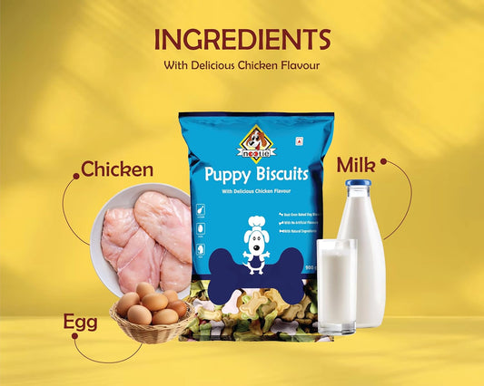 Nootie Chicken Biscuits with Assorted Flavour for Puppies - 900 Gms(New & Improved)