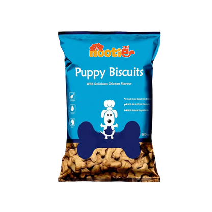 Nootie Chicken Biscuits with Peanut Butter Flavour for Puppies (900g) | High-Protein, Crunchy Growth Snack