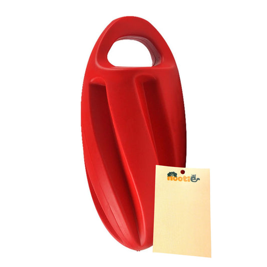 Nootie Hard Rubber Toy for Dog Durable, Non-Toxic Chew Toy for Dogs, Great for Playing, Teething, Chewing & Training, Red (Rugby, Large)