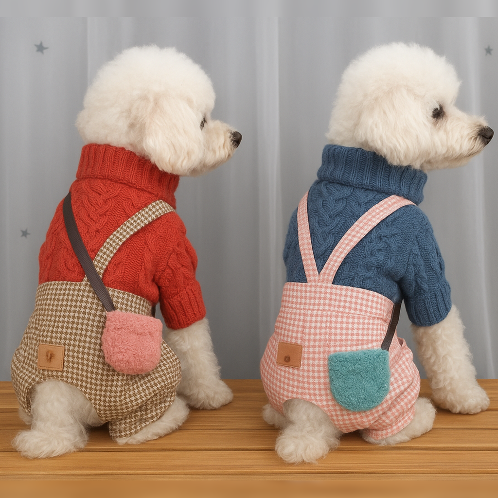 Nootie Winter Double Layer Jumpsuit for Dogs | Warm, Lightweight | Easy Wear Button Design