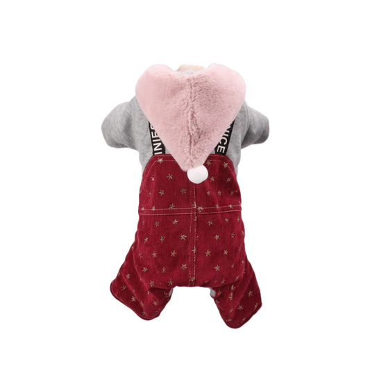 Nootie Winter Double Layer Jumpsuit with Hoodie Cloth for Dogs