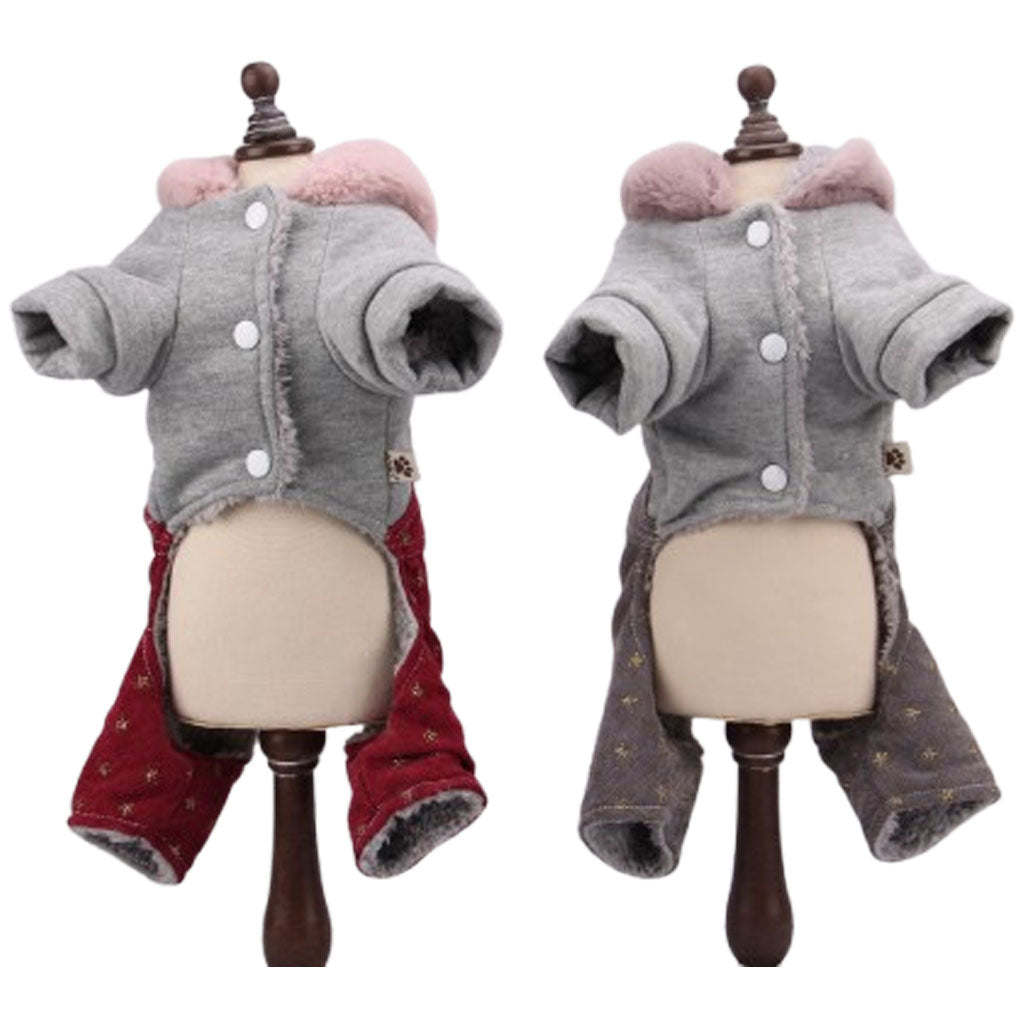 Nootie Winter Double Layer Jumpsuit with Hoodie for Dogs | Warm, Soft & Lightweight