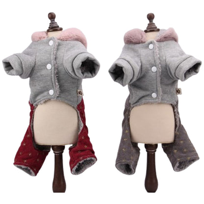 Nootie Winter Double Layer Jumpsuit with Hoodie for Dogs | Warm, Soft & Lightweight