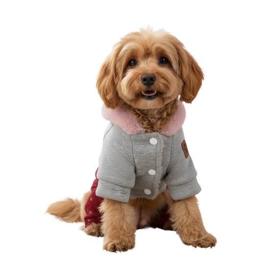 Nootie Winter Double Layer Jumpsuit with Hoodie Cloth for Dogs