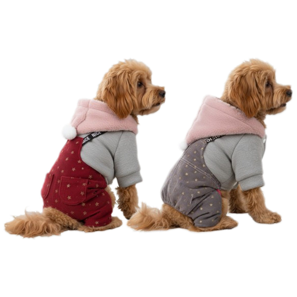 Nootie Winter Double Layer Jumpsuit with Hoodie for Dogs | Warm, Soft & Lightweight