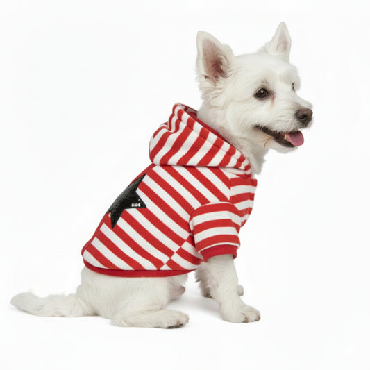 Nootie Winter Double Layer Jumpsuit with Hoodie for Dogs | Red-White | Warm, Soft & Lightweight
