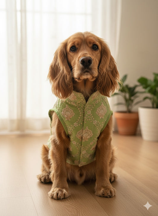 Nootie Festive Sherwani for Pets – Parrot Green