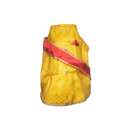 Nootie Festive Sherwani with Chunni for Pets - Yellow