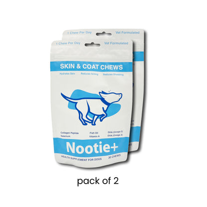 Nootie+ Skin & Coat Chews for Dogs | Hydrates Skin, Reduces Itching & Shedding (30 Chews)