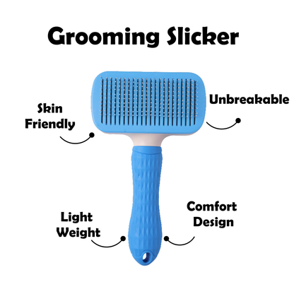 Nootie Slicker Brush for Dogs & Cats | Gentle Detangling, De-Shedding & Coat Shine