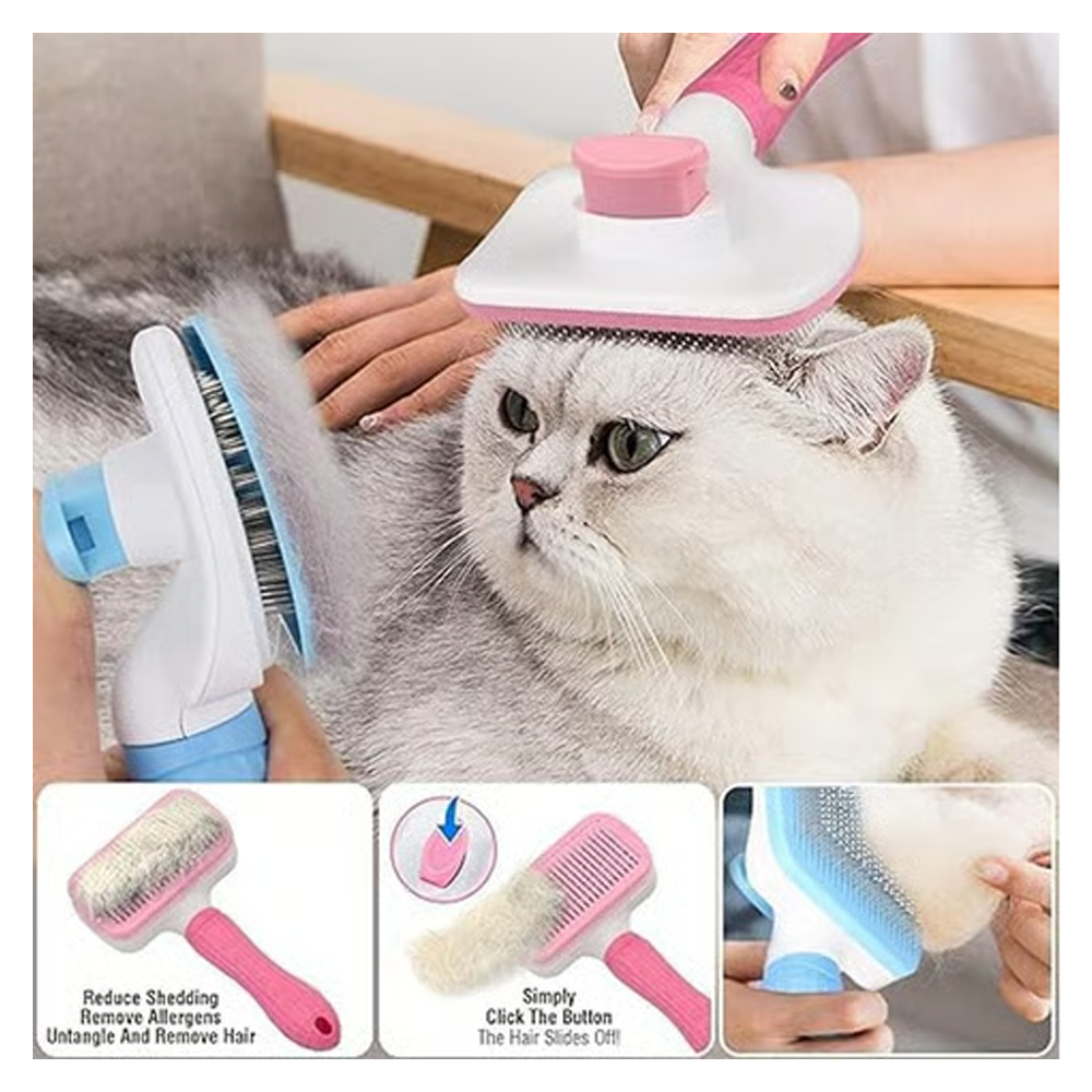 Nootie Slicker Brush for Dogs & Cats | Gentle Detangling, De-Shedding & Coat Shine