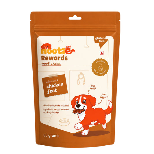 Rewards Woof Chews Crunchy for Dogs (80g) | Dehydrated Chicken Feet