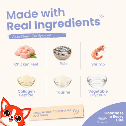 Nibblr Purr Gravy, Broth & Treat Combo for Cats | Human-Grade Hydration & Meal Topper Variety Pack (Assorted Pack of 10)
