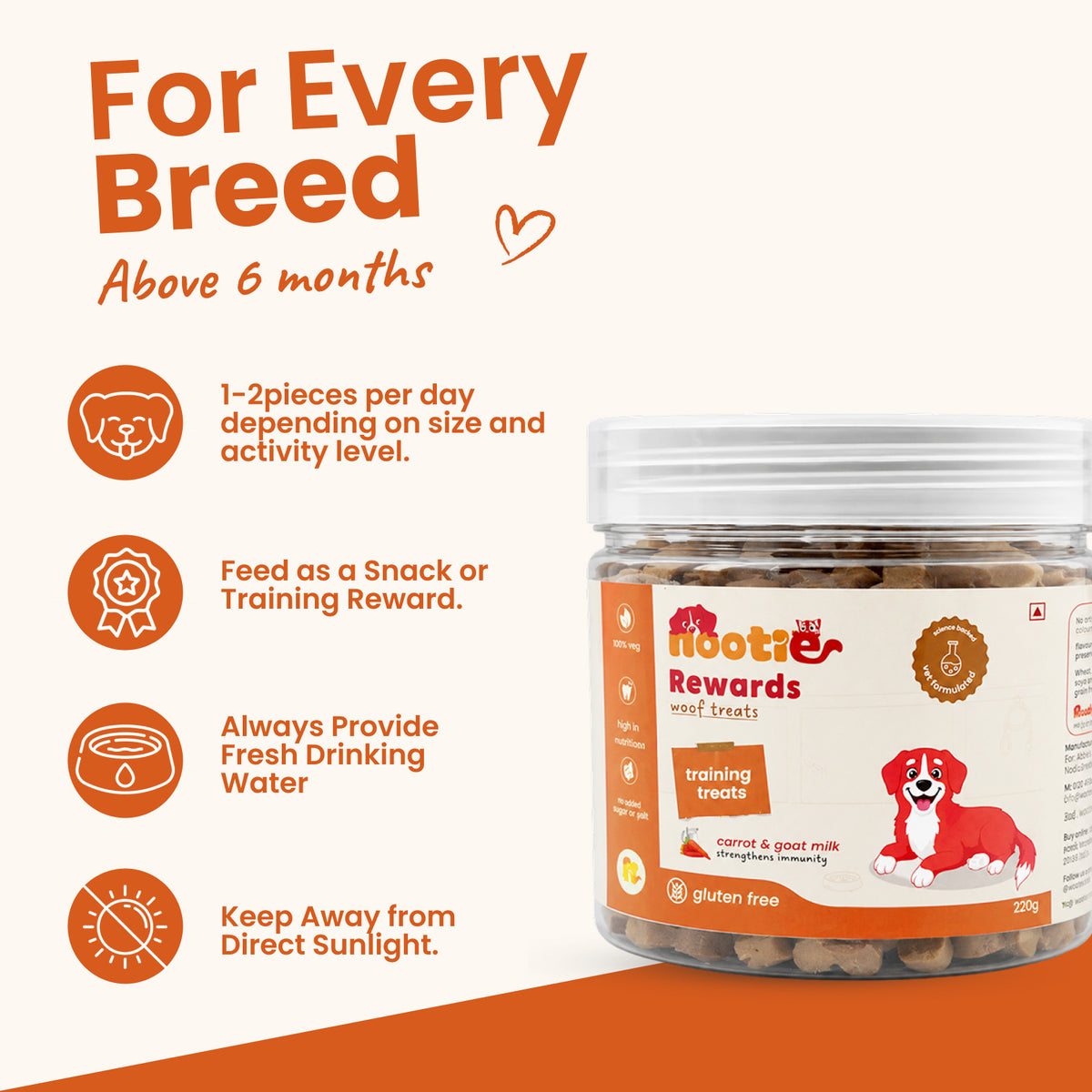 Rewards Jar Treats - Carrot & Goat Milk - 220g