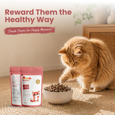 Rewards Purr Treats for Cats (50g) | Soft Fish & Chicken Cubes
