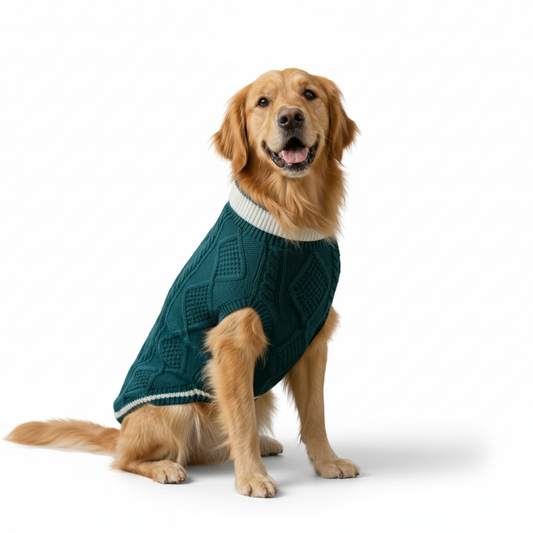 Nootie Dog High Neck Sweater, Dark Green – Soft, Warm & Lightweight Comfort