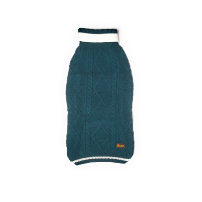 Nootie Dog High Neck Sweater, Dark Green – Stylish Winter Knitwear for All Breeds