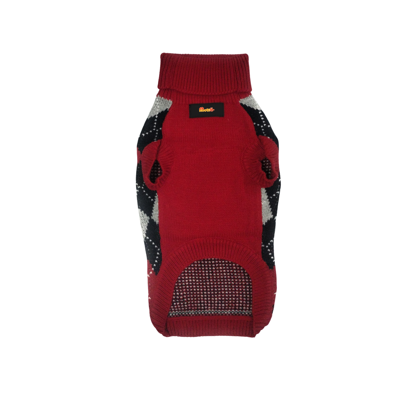 Nootie Dog Sweater, Red Check – Stylish Winter Knitwear for All Breeds