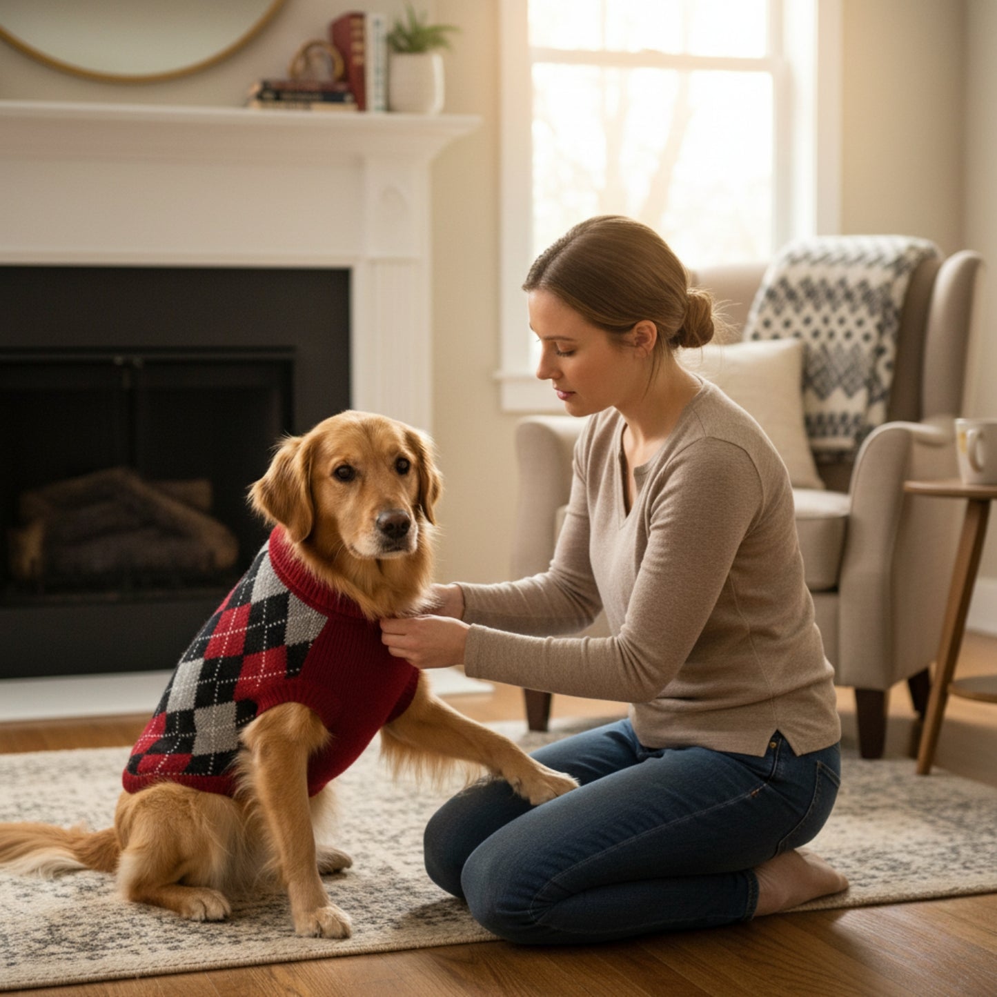 Nootie Dog Sweater, Red Check – Stylish Winter Knitwear for All Breeds