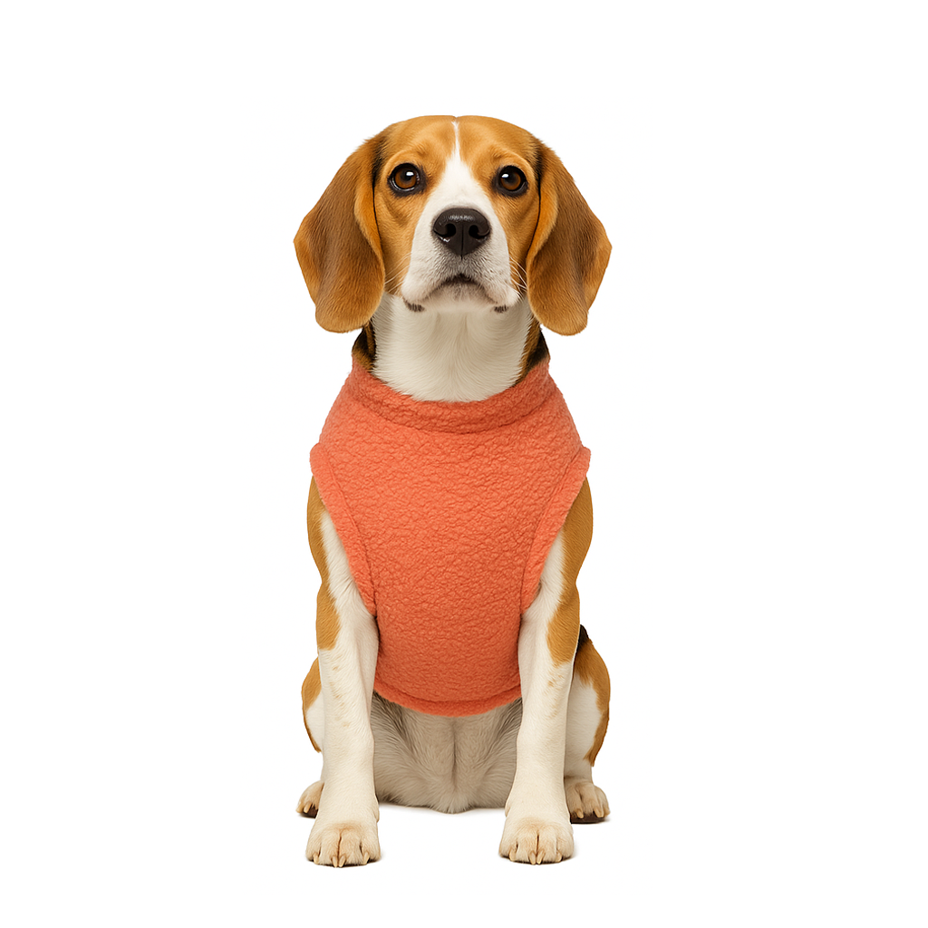 Nootie Dog Sweatshirt with Bow | Double-Layer, Warm, Soft Fleece Fur | Orange