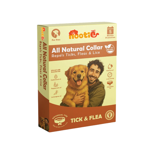 Nootie All Natural Tick & Flea Collar for Dogs & Cats | 5 Months Protection | Waterproof, Adjustable & Chemical-Free Pest Defence