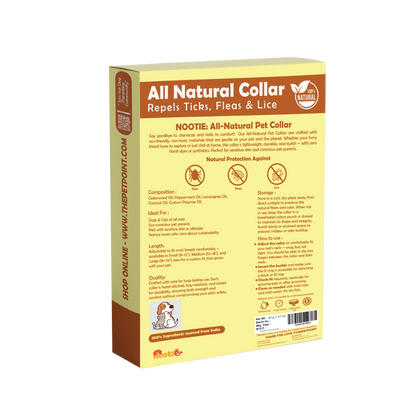 Nootie All Natural Tick & Flea Collar for Dogs & Cats | 5 Months Protection | Waterproof, Adjustable & Chemical-Free Pest Defence