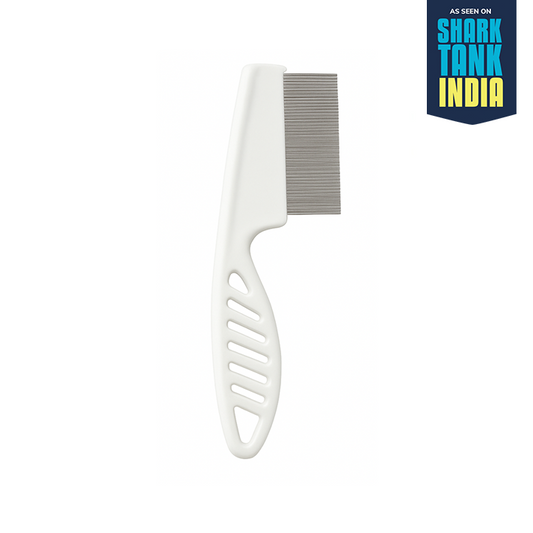 Nootie Tick & Flea Pet Comb for Dogs & Cats | Stainless Steel Fine Tooth Grooming Comb | Safe for All Breeds (24 cm)