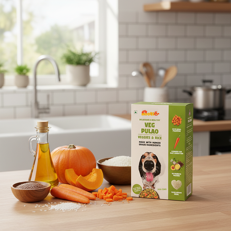 Nootie Chicken Pulao, Veg Pulao and Chicken Biryani for Dogs - 100g - Human-Grade, Balanced Meal with Real Chicken, Rice & Veggies (Pack of 3)