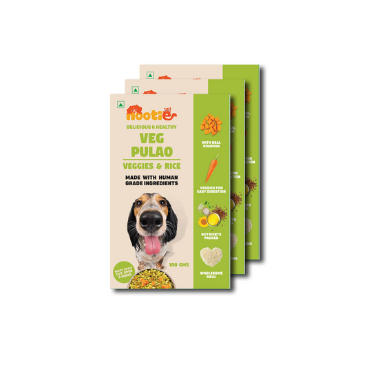 Nootie Veg Pulao Dog Food - 100g - 100% Veg, Human-Grade & Gluten-Free (Pack of 3)
