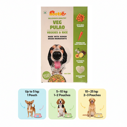 Nootie Veg Pulao Dog Food - 100g - 100% Veg, Human-Grade & Gluten-Free (Pack of 3)