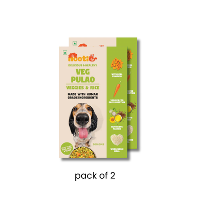 Nootie Veg Pulao Dog Food | 100% Veg, Human-Grade & Gluten-Free (300g)