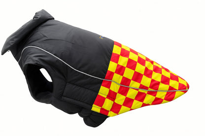 Nootie Dog Winter Jacket – High Neck, Warm & Waterproof Coat for Dogs, Red-Yellow