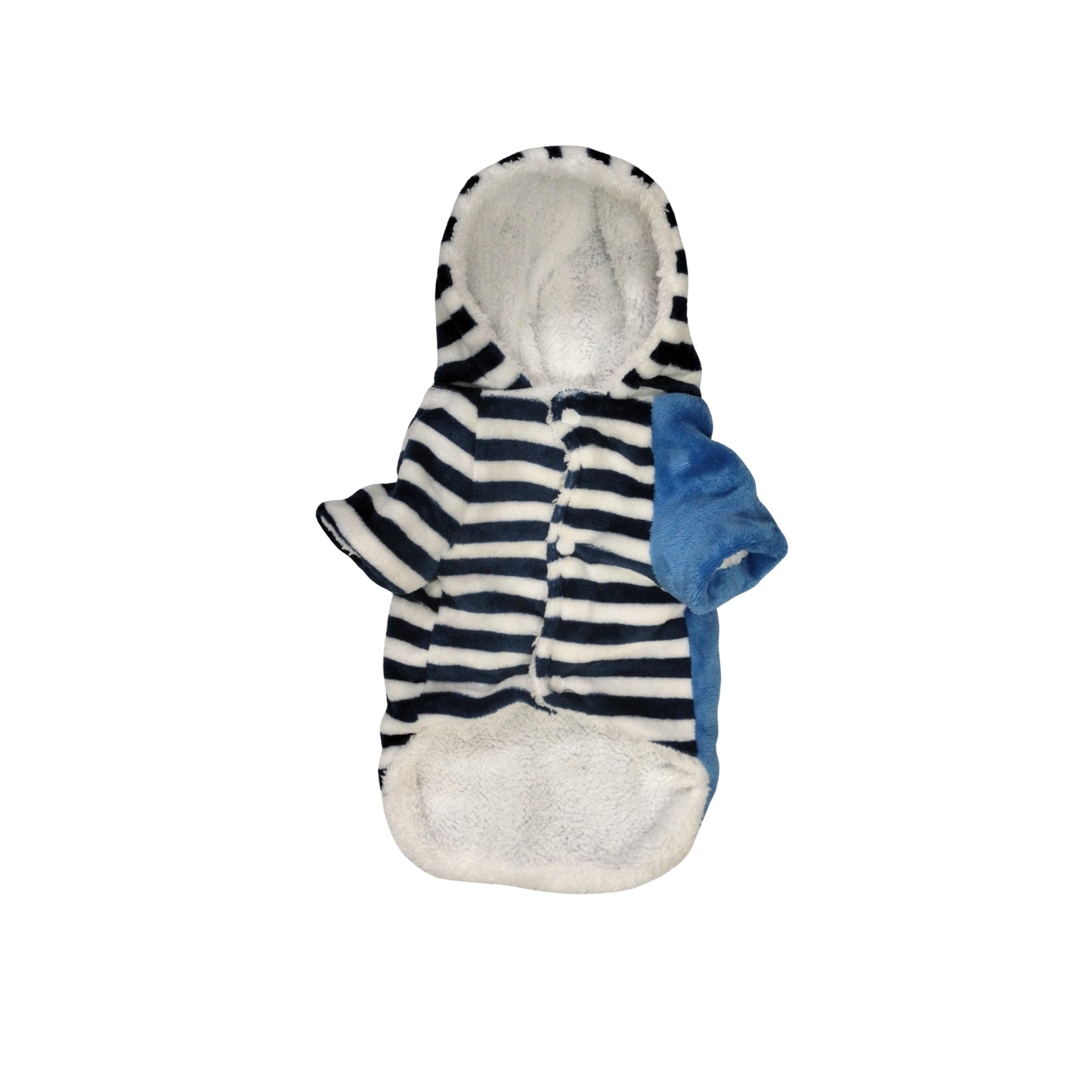 Nootie Winter Double Layer Jumpsuit with Hoodie for Dogs | Blue-White | Warm, Soft & Lightweight