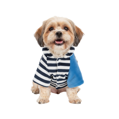 Nootie Winter Double Layer Jumpsuit with Hoodie for Dogs | Blue-White | Warm, Soft & Lightweight