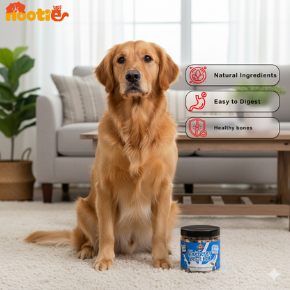 Nootie Gluten-Free Training Treats for Dogs – Blueberry & Goat Milk Flavour (220g) | Healthy Reward for Oral, Gut & Immune Health